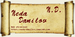 Neda Danilov vizit kartica